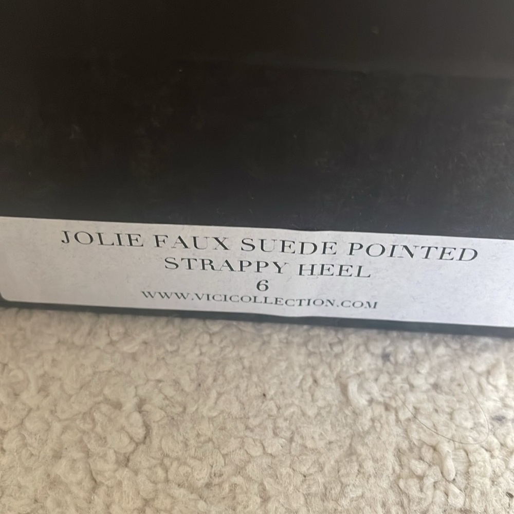 NWT - Vici - Jolie Faux Suede Pointed Strap Heels - Picture 3 of 5